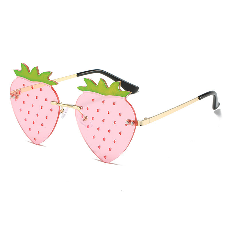 Wholesale Funny Strawberry Shape Street Fashion Sunglasses